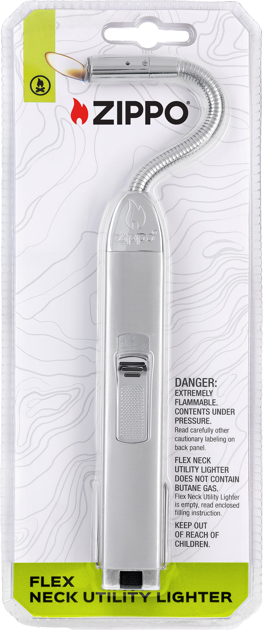 Flex Neck Utility lighter Chrome butane bl.