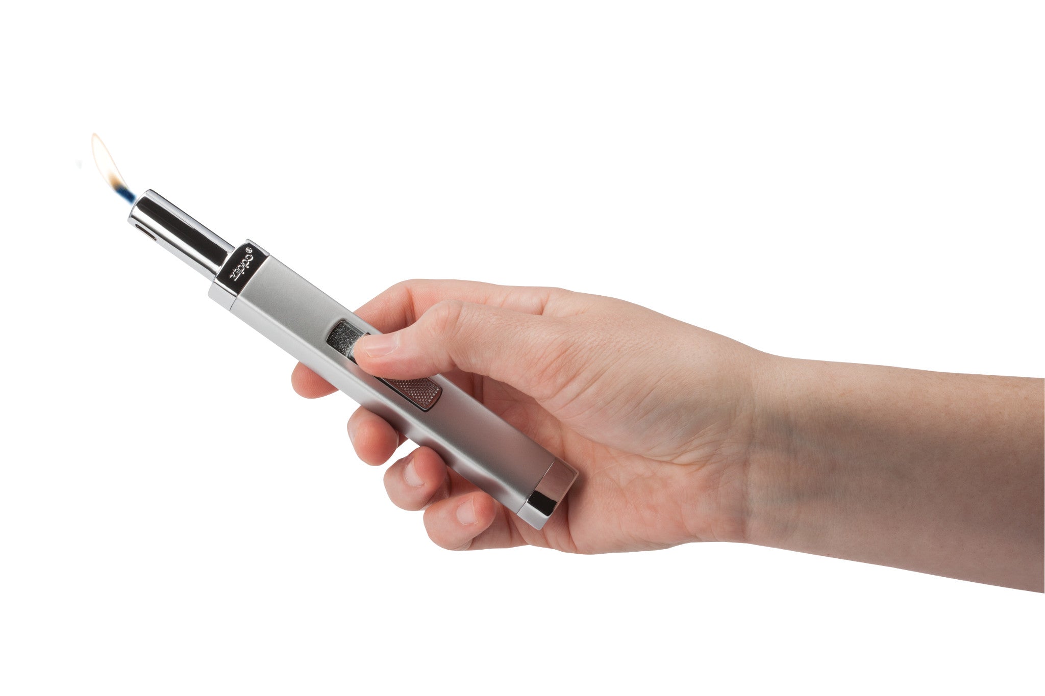 Candle Lighter Brushed Chrome butane bl. FR