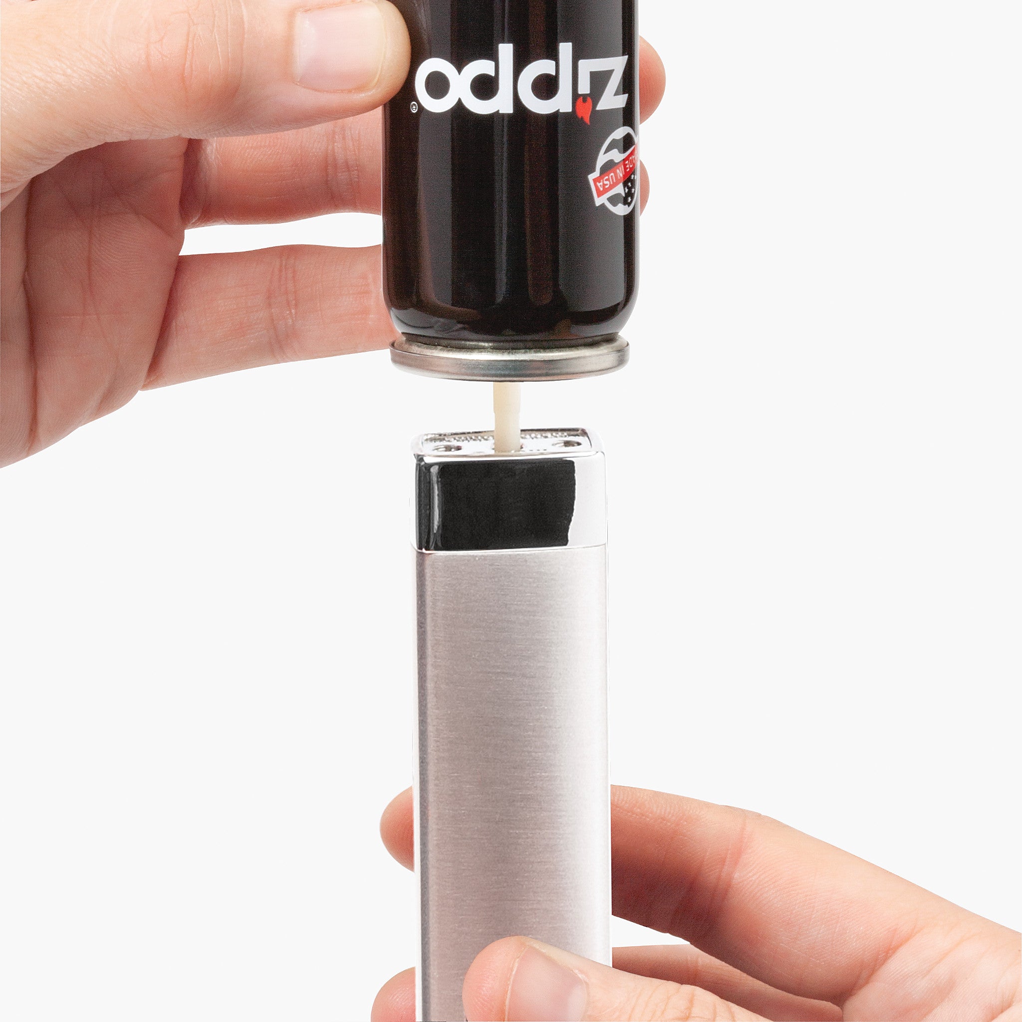 Candle Lighter Brushed Chrome butane bl. FR