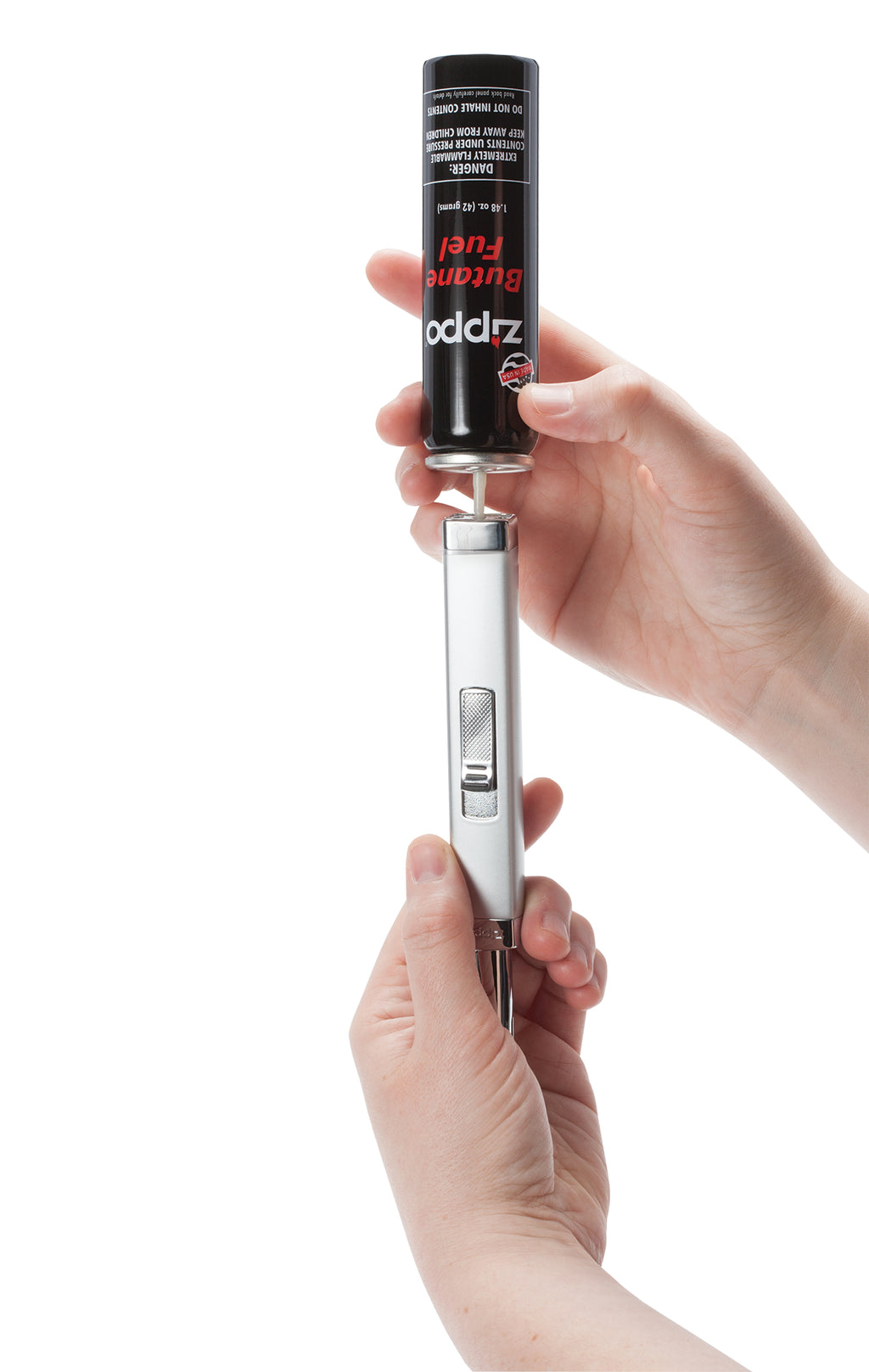 Candle lighter Brushed Chrome butane bl.