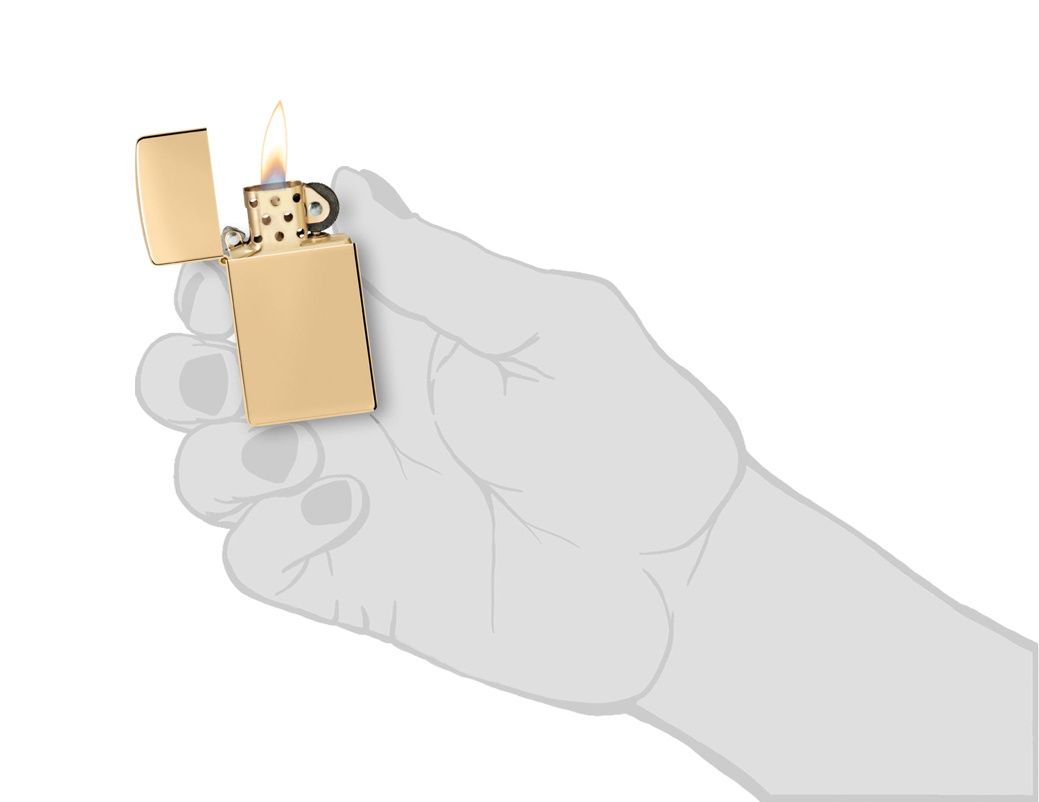 1654B High Polished Brass Slim