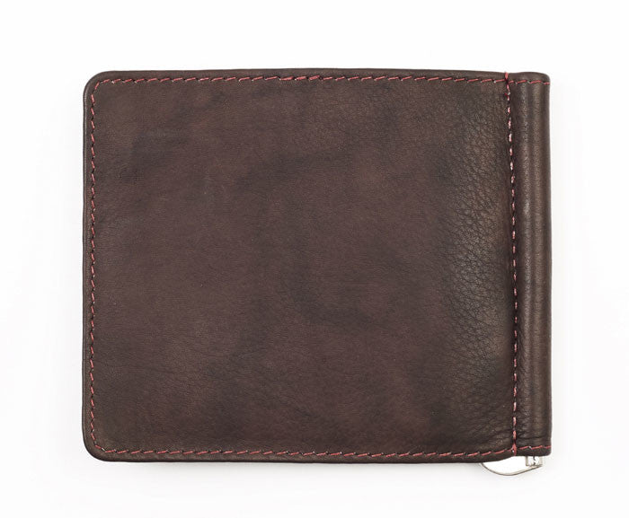 Money Clip Card Wallet Brown