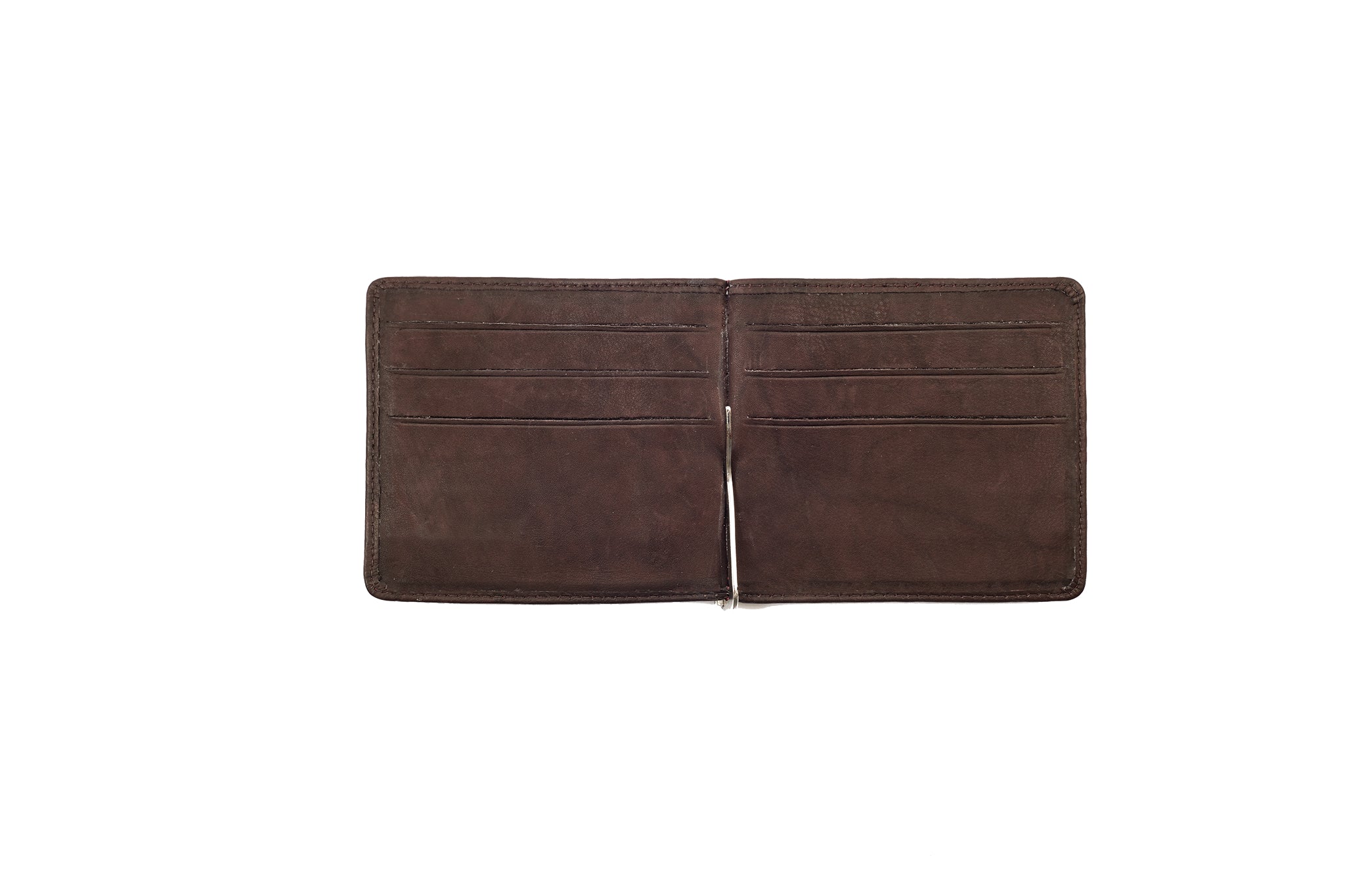 Money Clip Card Wallet Brown