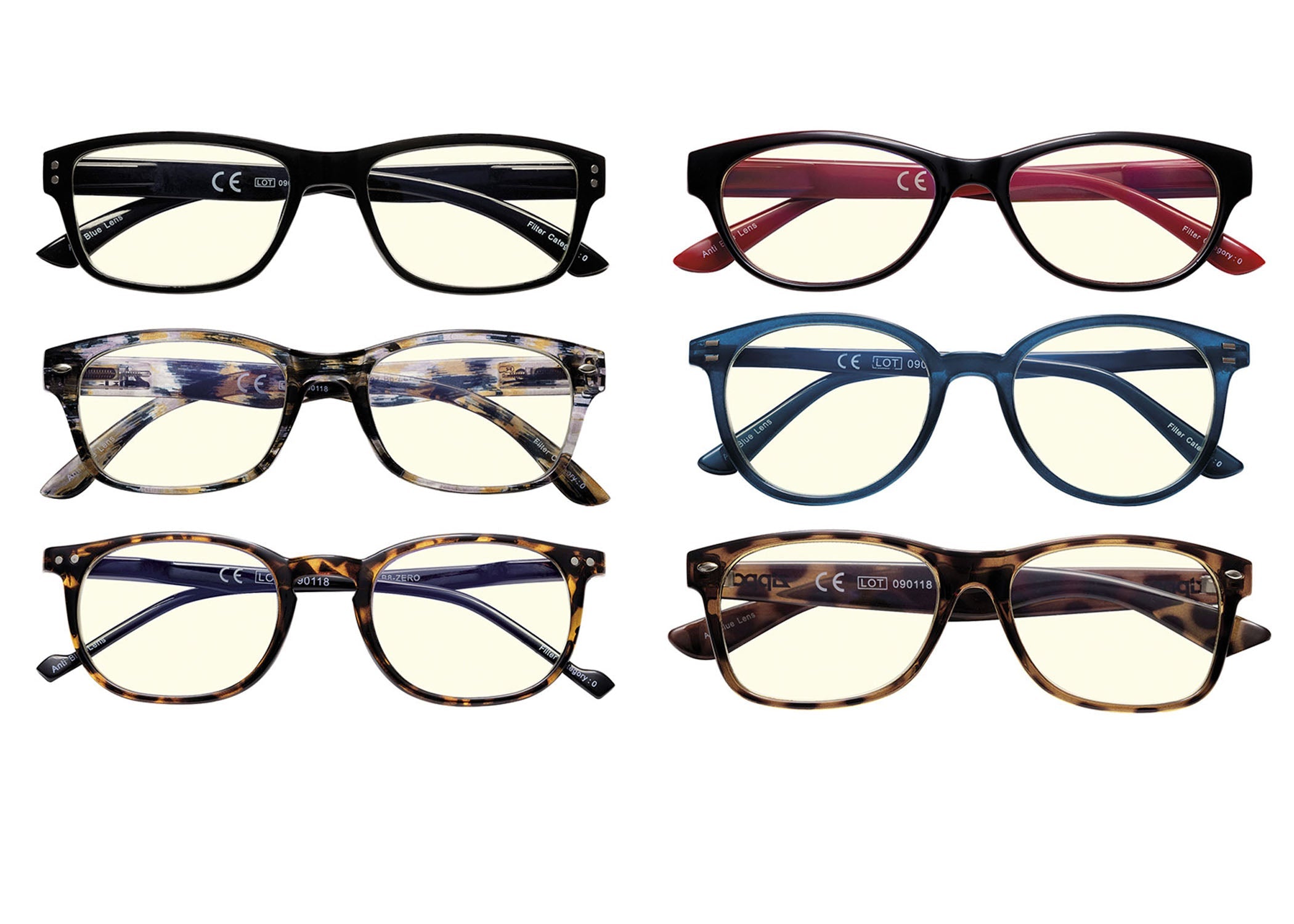 6 pcs. Glasses Blue Filter ZERO