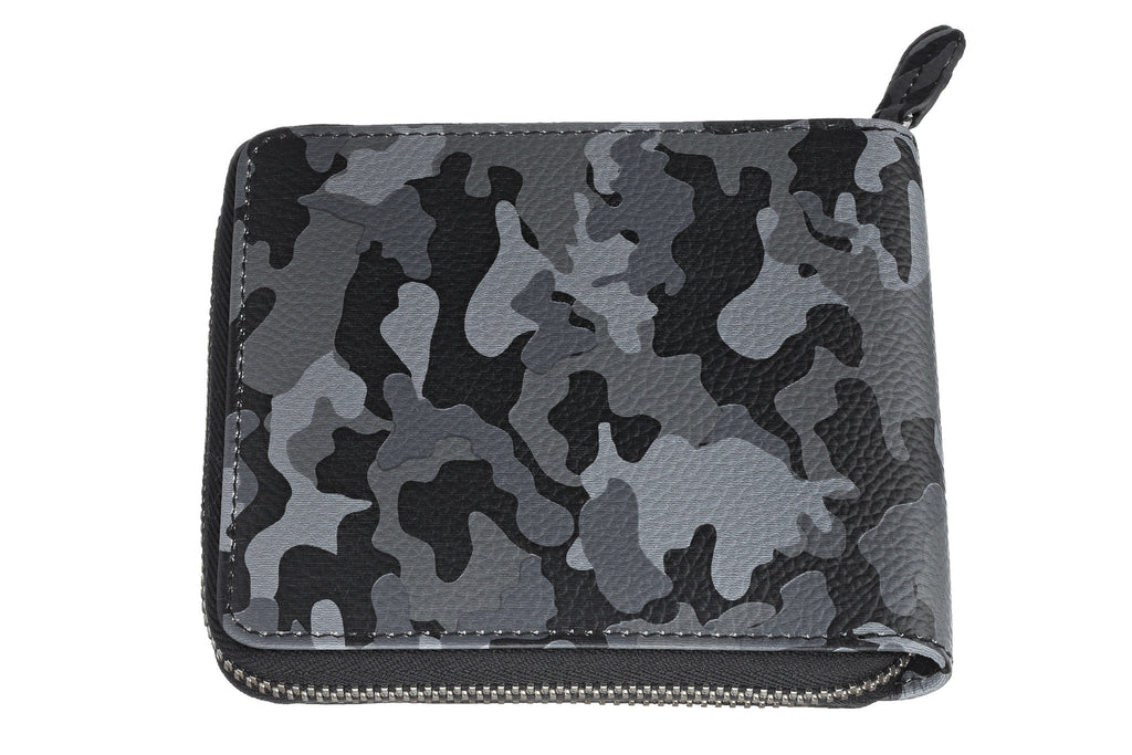 Wallet Camo Gray with Zipper