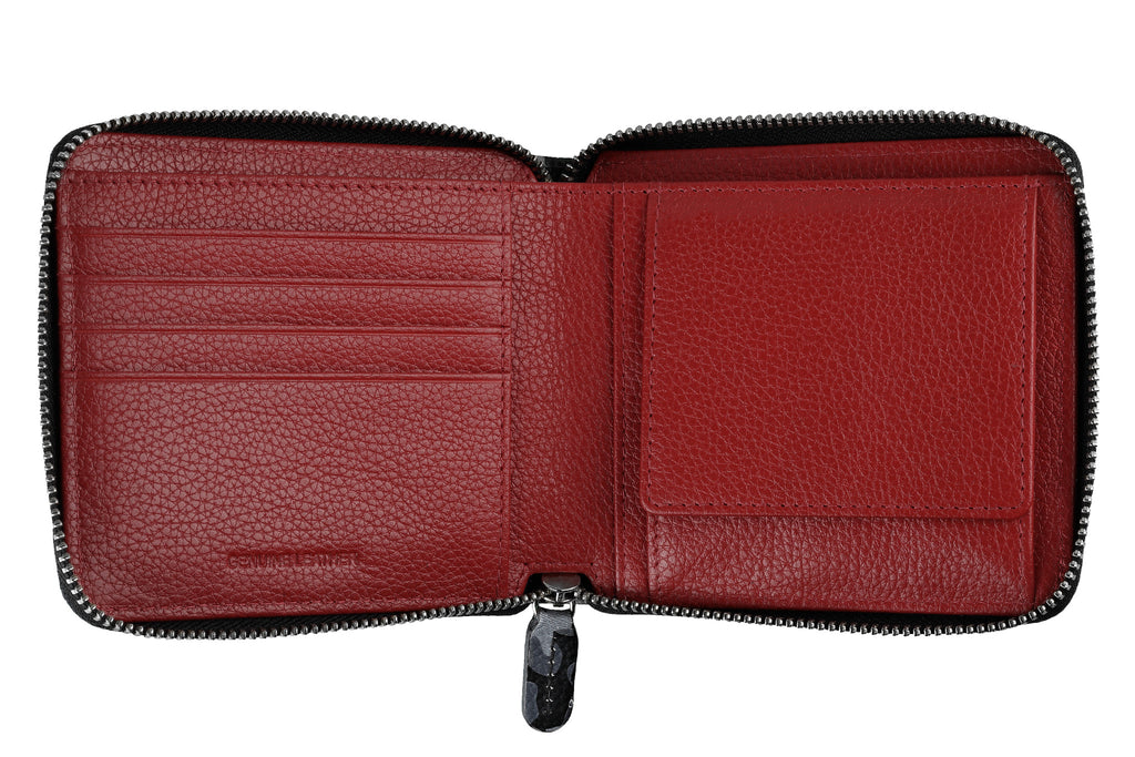 Wallet Camo Gray with Zipper