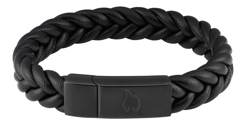 Braided leather bracelet 20cm