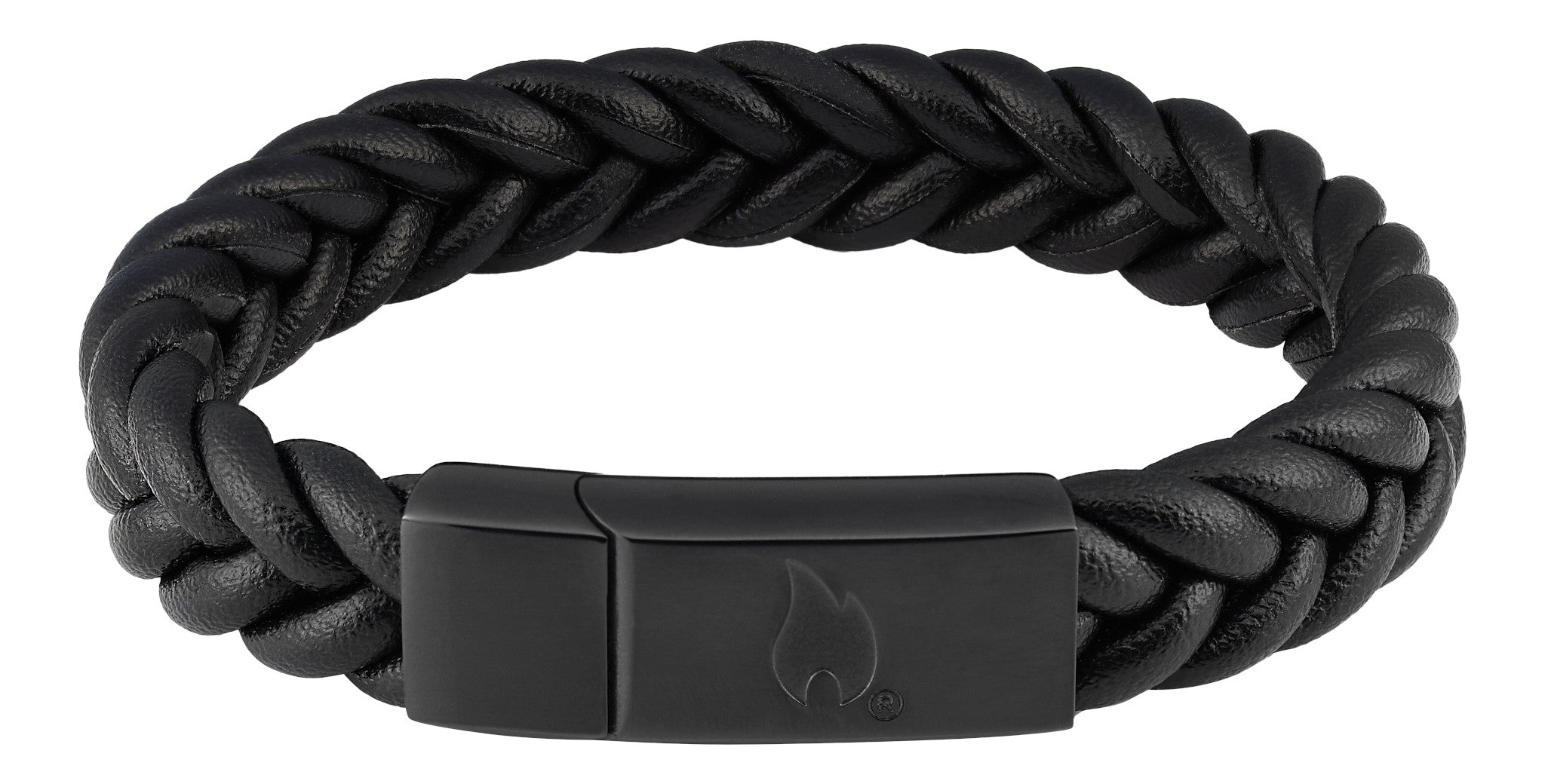 Braided leather bracelet 20cm