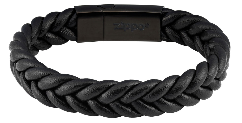 Braided leather bracelet 20cm