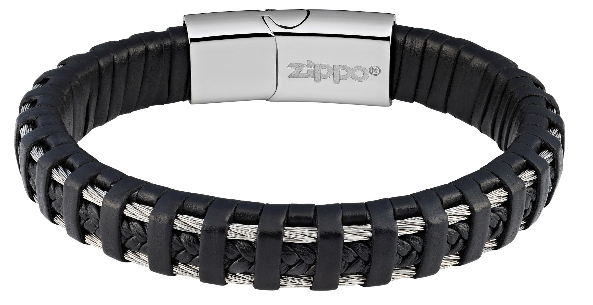 leather bracelet w Ssteel 20cm