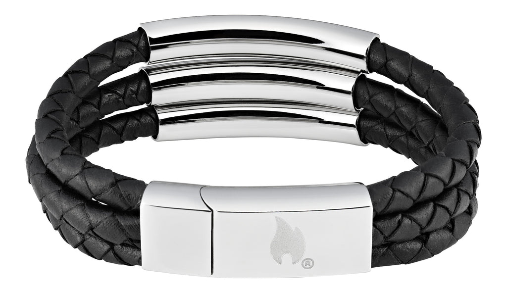 leather bracelet with 3 stripes