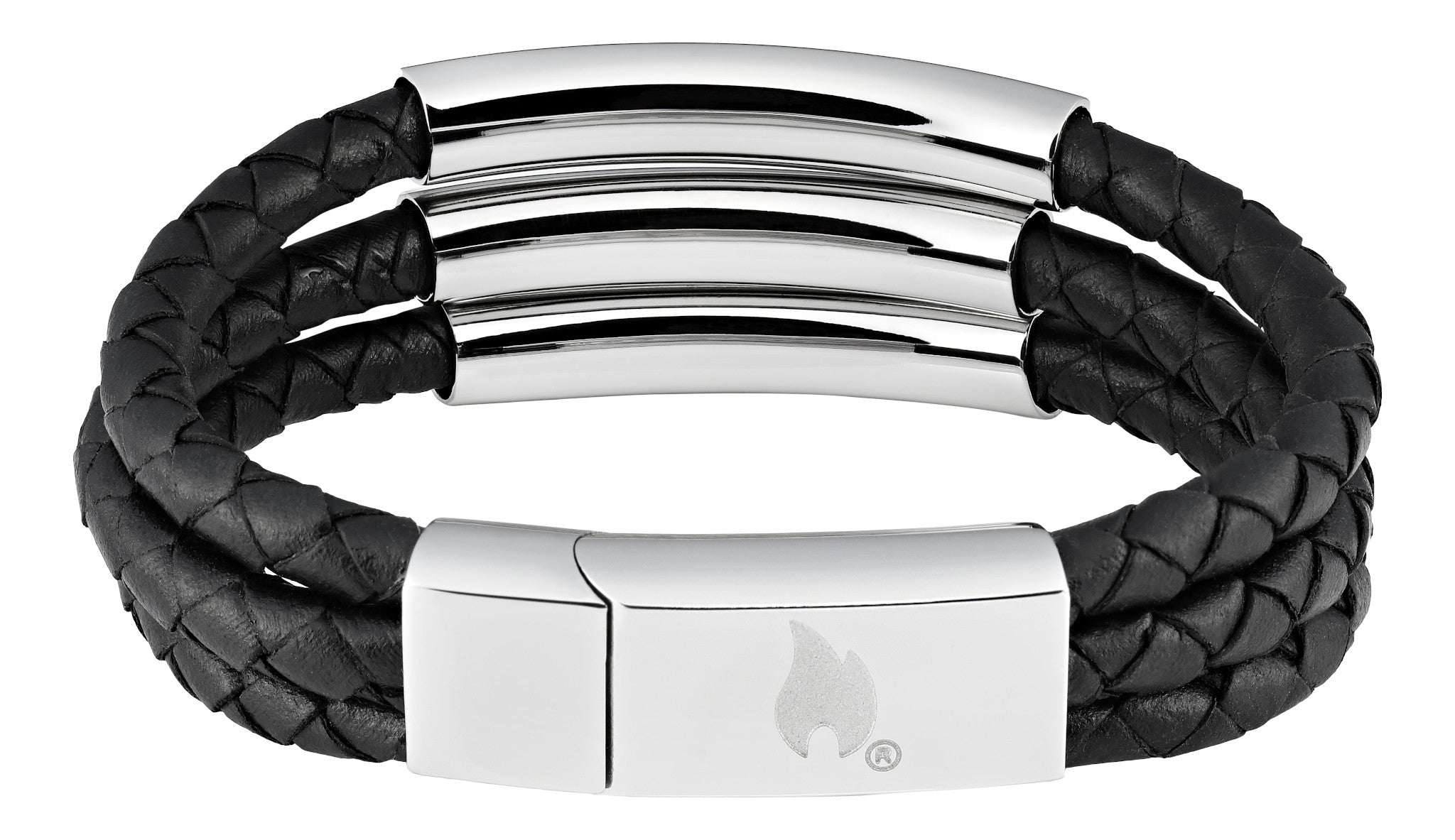 leather bracelet with 3 stripes