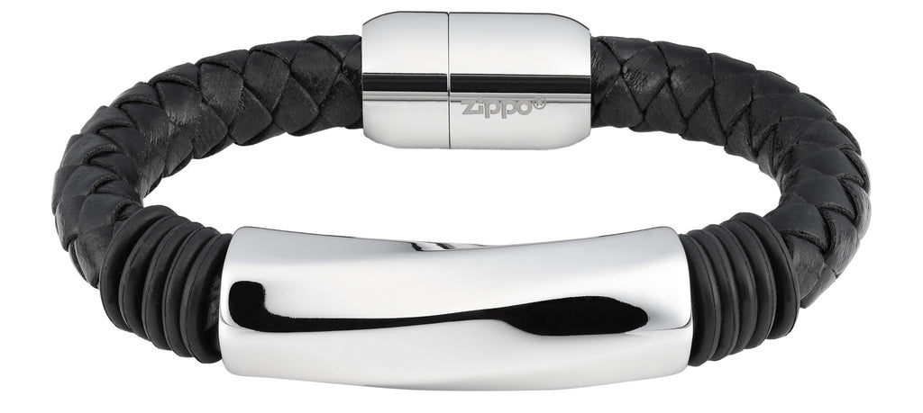 leather bracelet w Ssteel 20cm