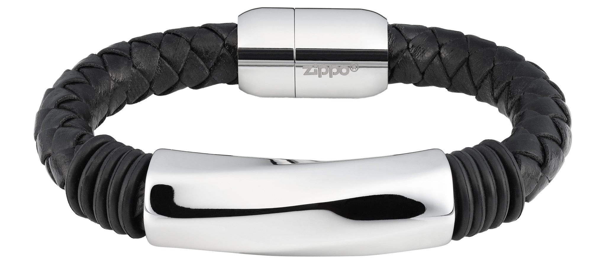 leather bracelet w Ssteel 20cm