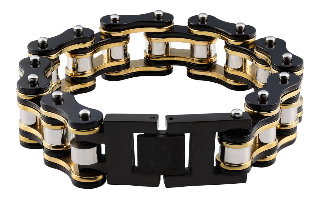 Bike Chain Black/Gold - 18 x 1.6 x 0.8cm