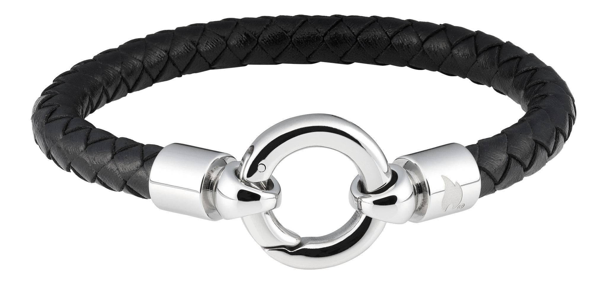 leather bracelet w big o ring 20cm