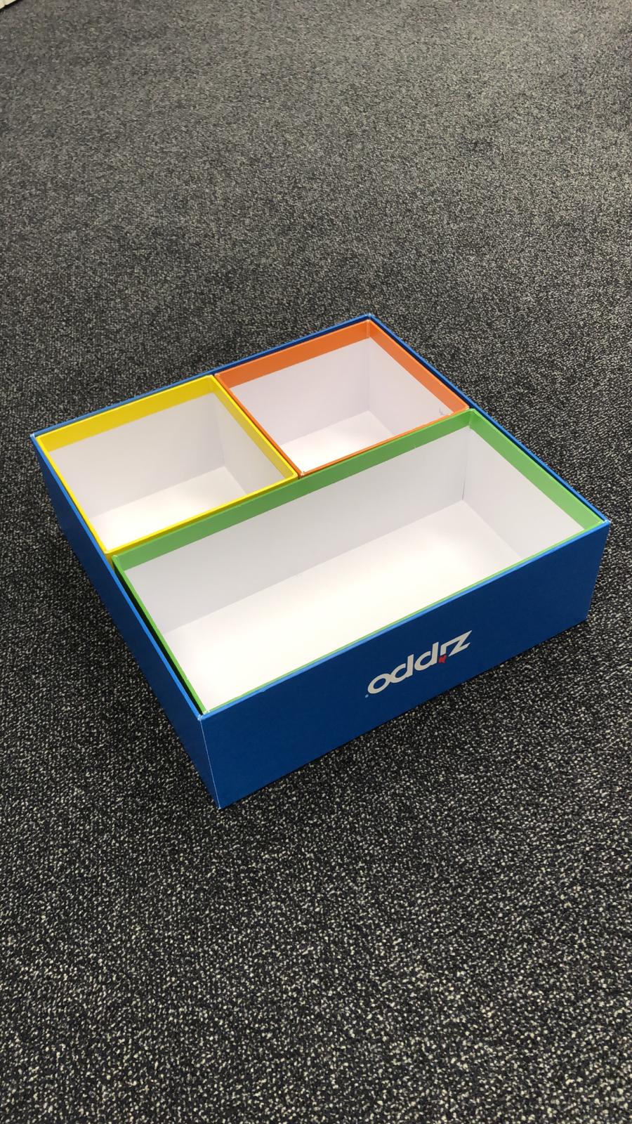Set of 4 modular cardboad disp