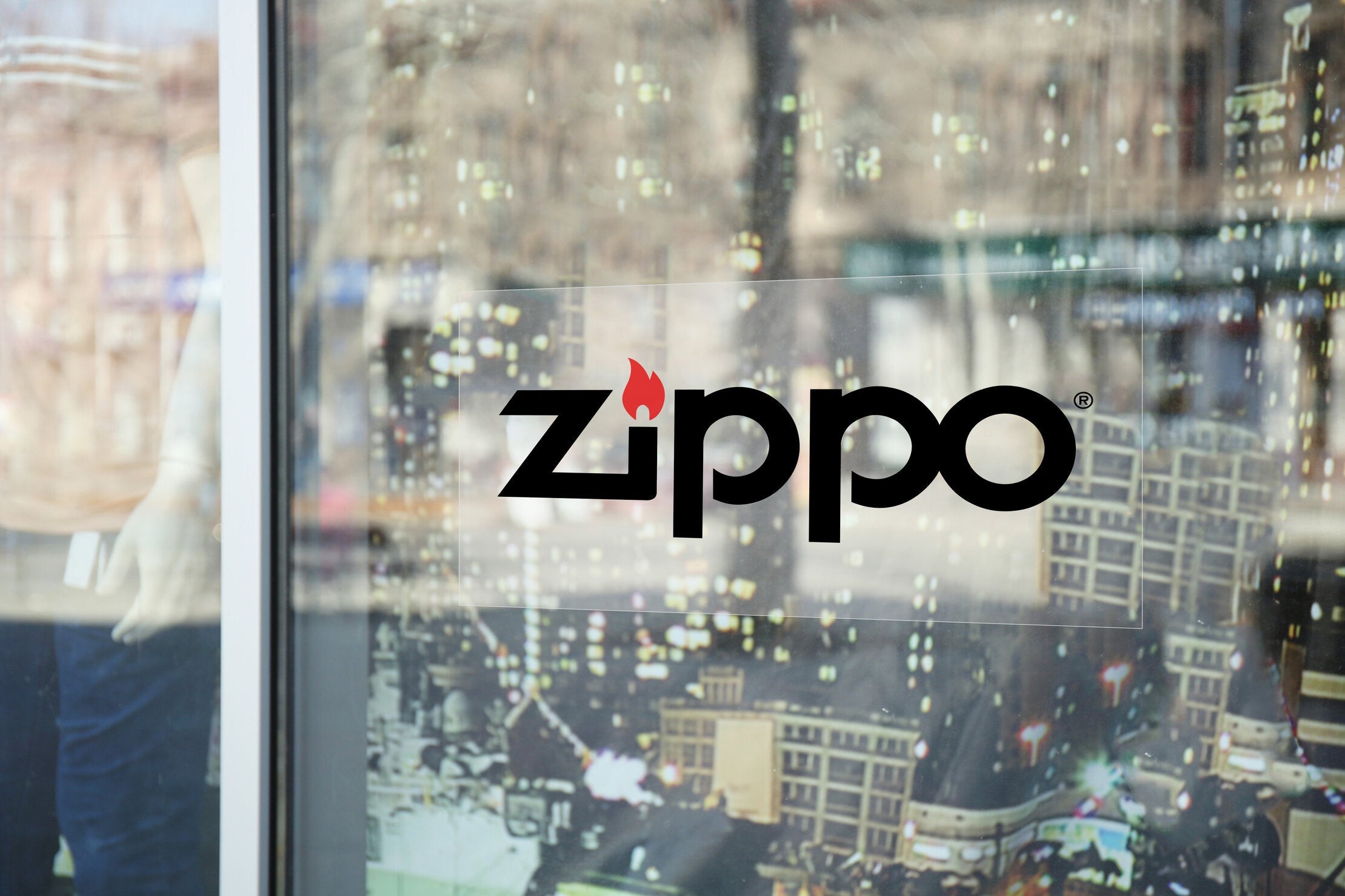 Zippo logo window cling