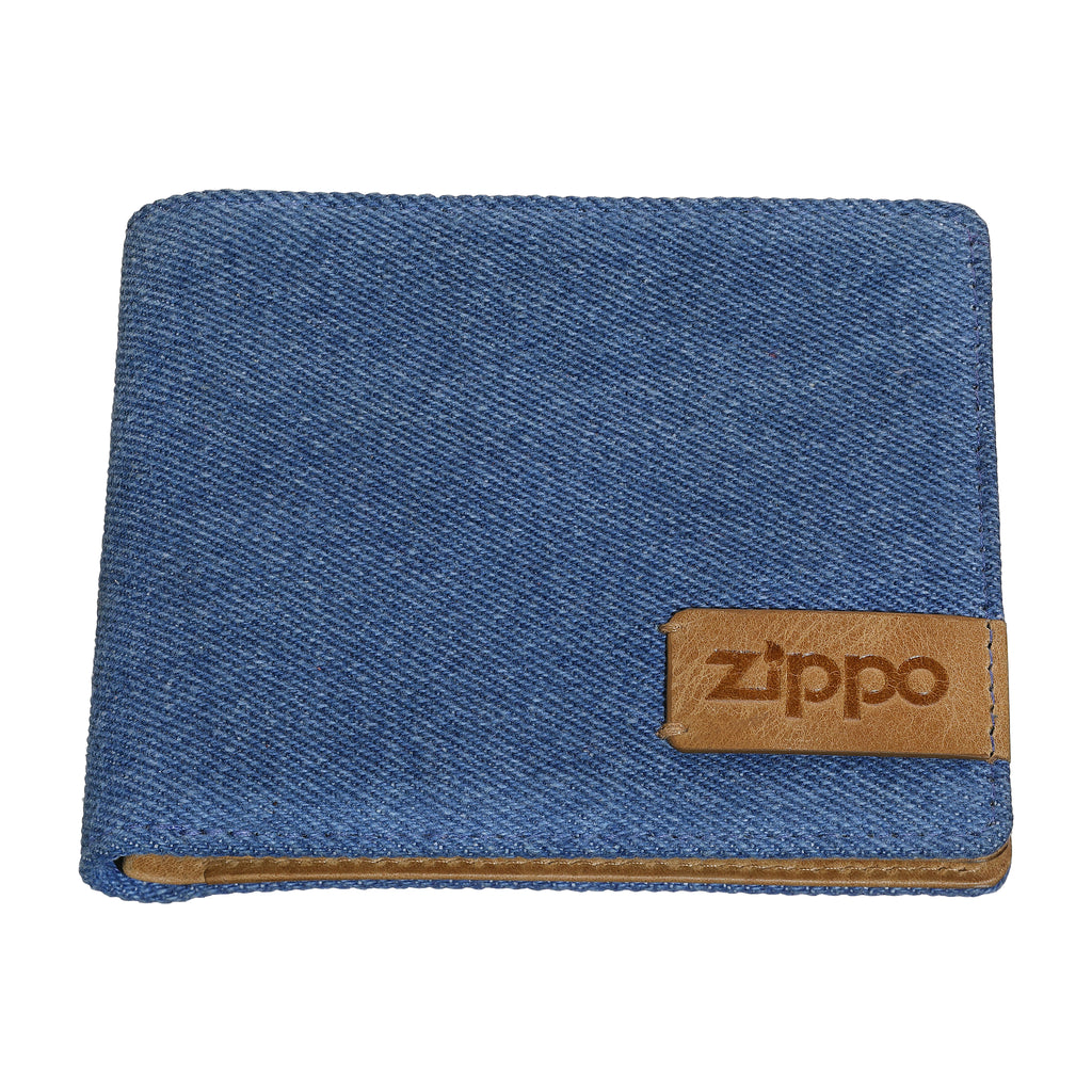 Mens Wallet Denim Blue Tan