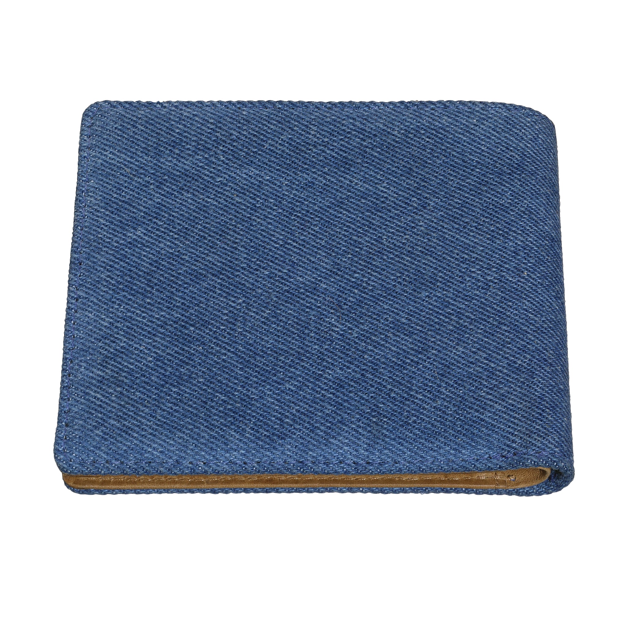 Mens Wallet Denim Blue Tan