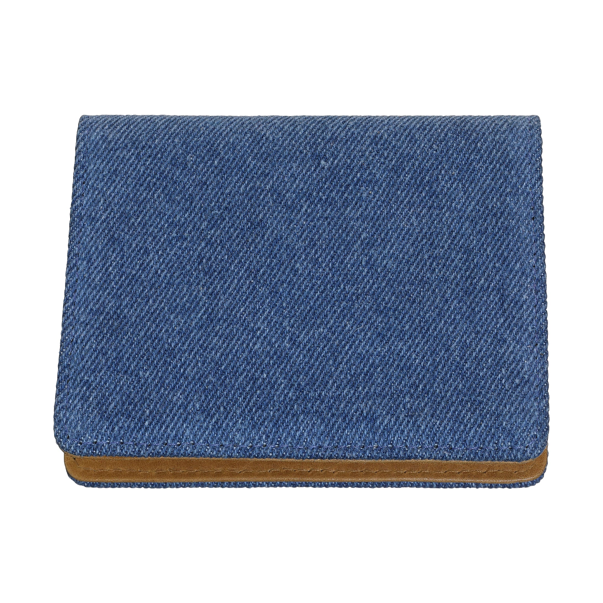 Card Case Denim Blue Tan