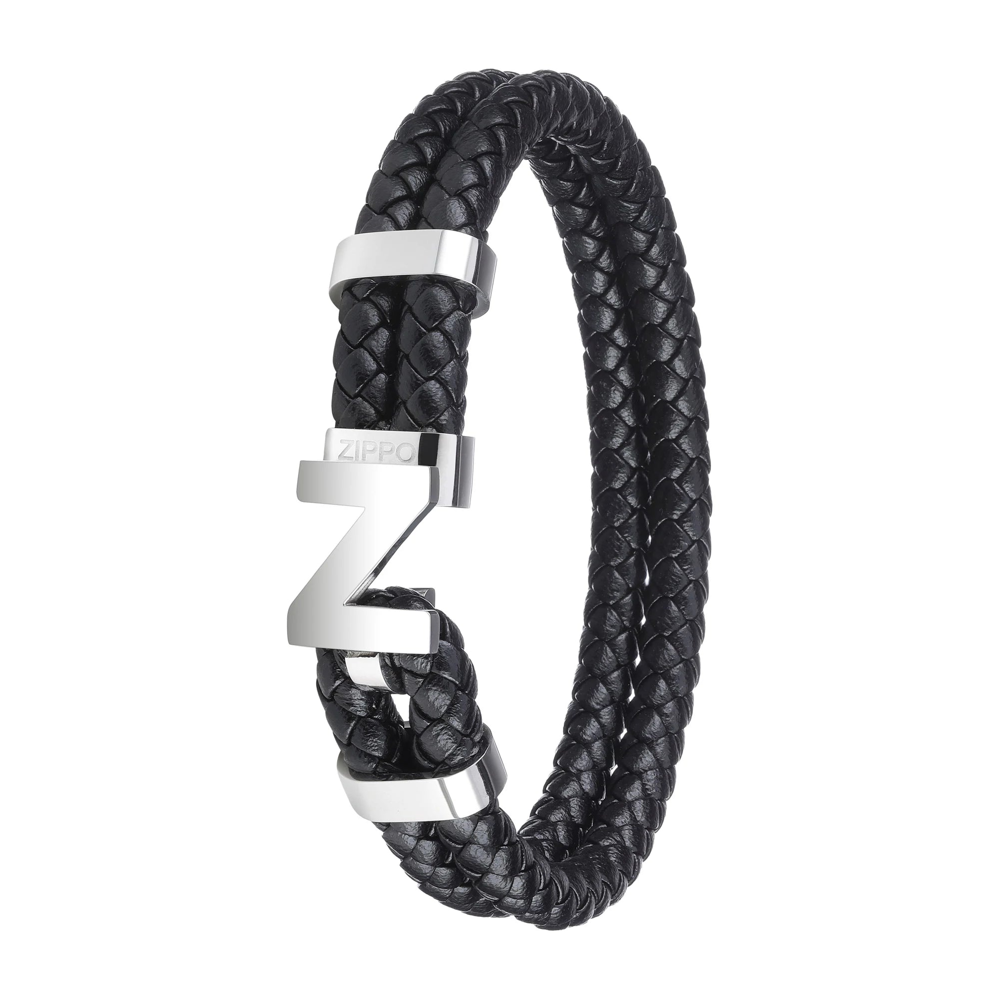 Two Layer Leather Claps Bracelet 20cm