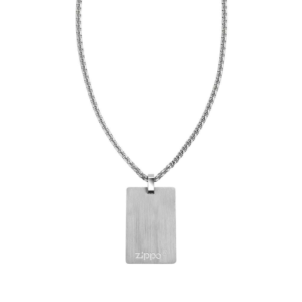 Stainless Steel Hammered Pendant 60cm