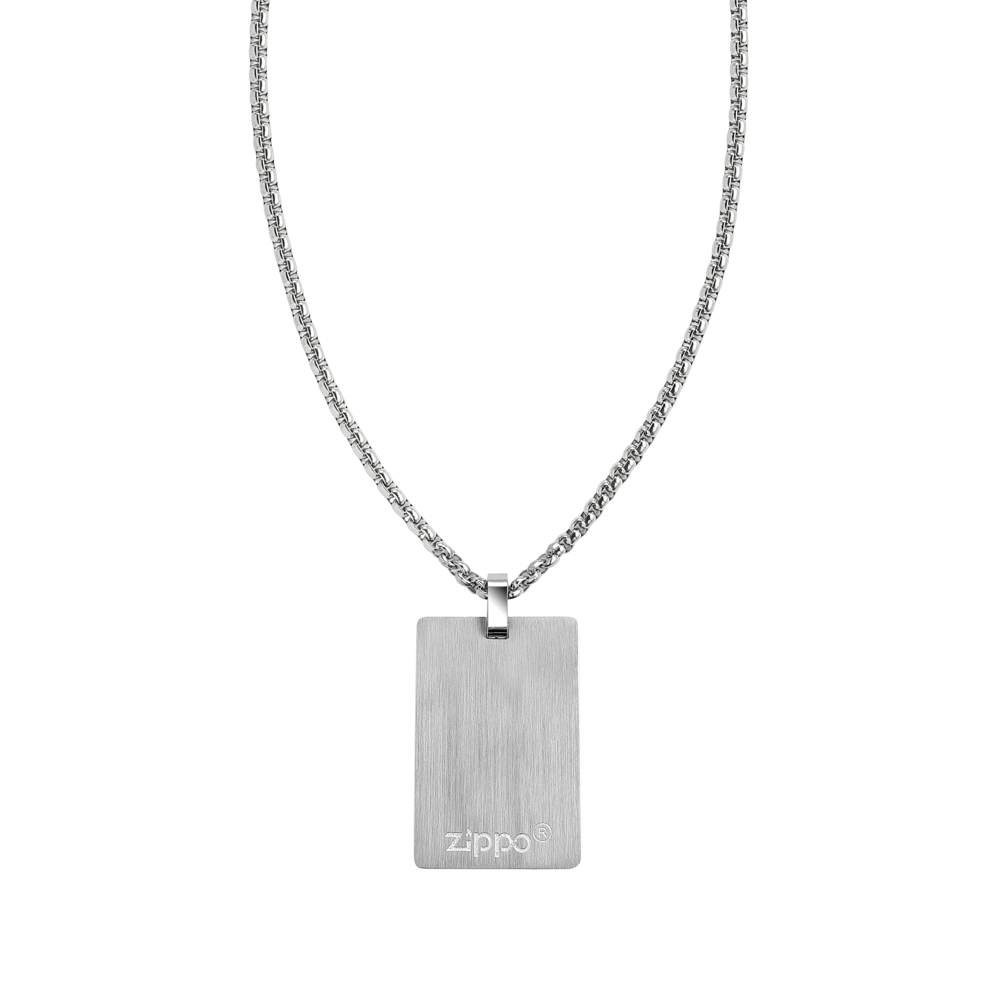 Stainless Steel Hammered Pendant 60cm