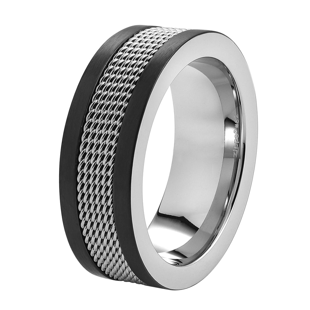 High Polished Mesh Band Ring #64