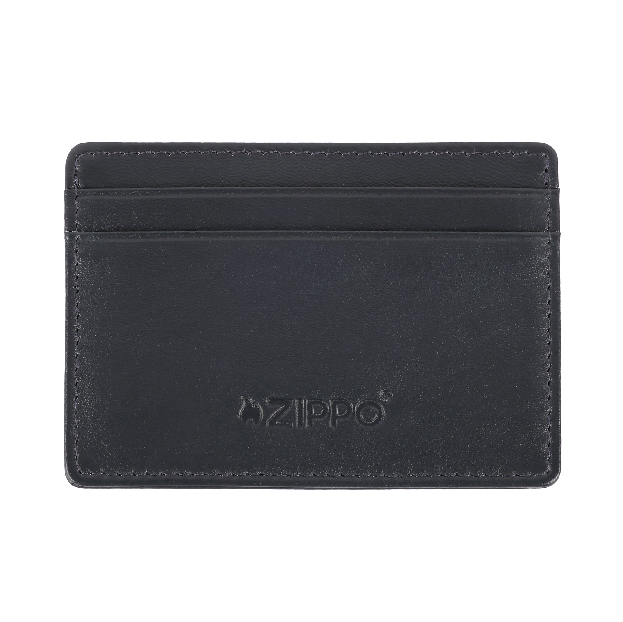 Navy Blue Zipper Wallet w/ Removable Card Holder