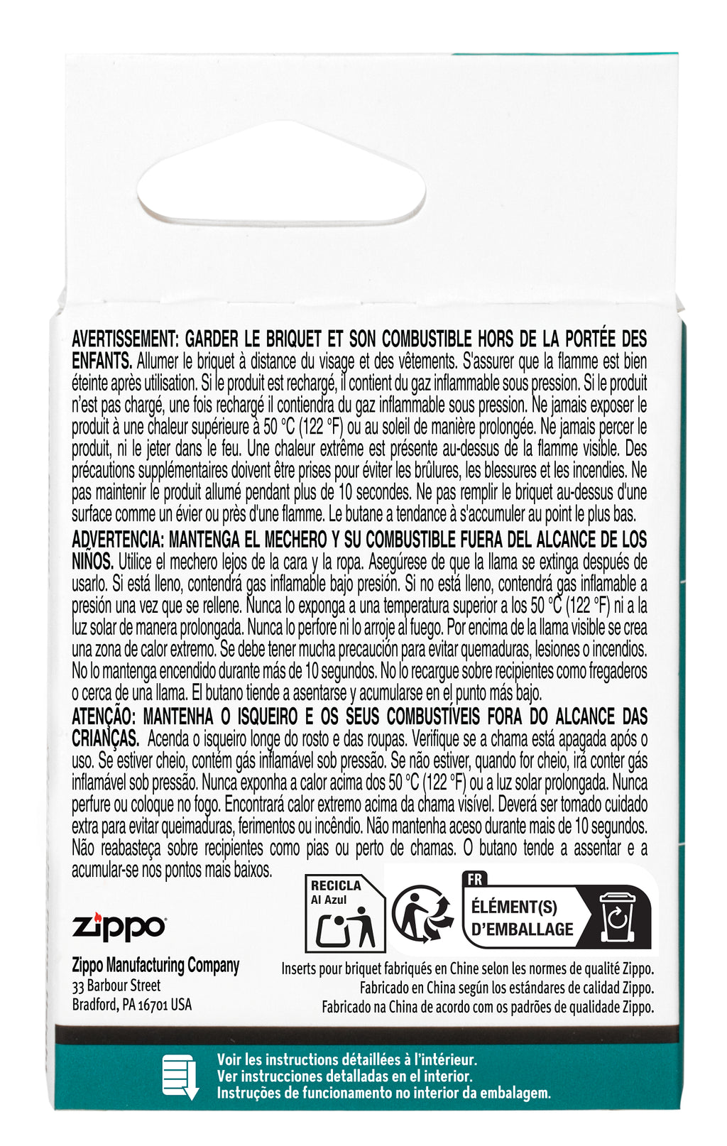 Butane Single Flame Insert BLACK – FR/ES/PT