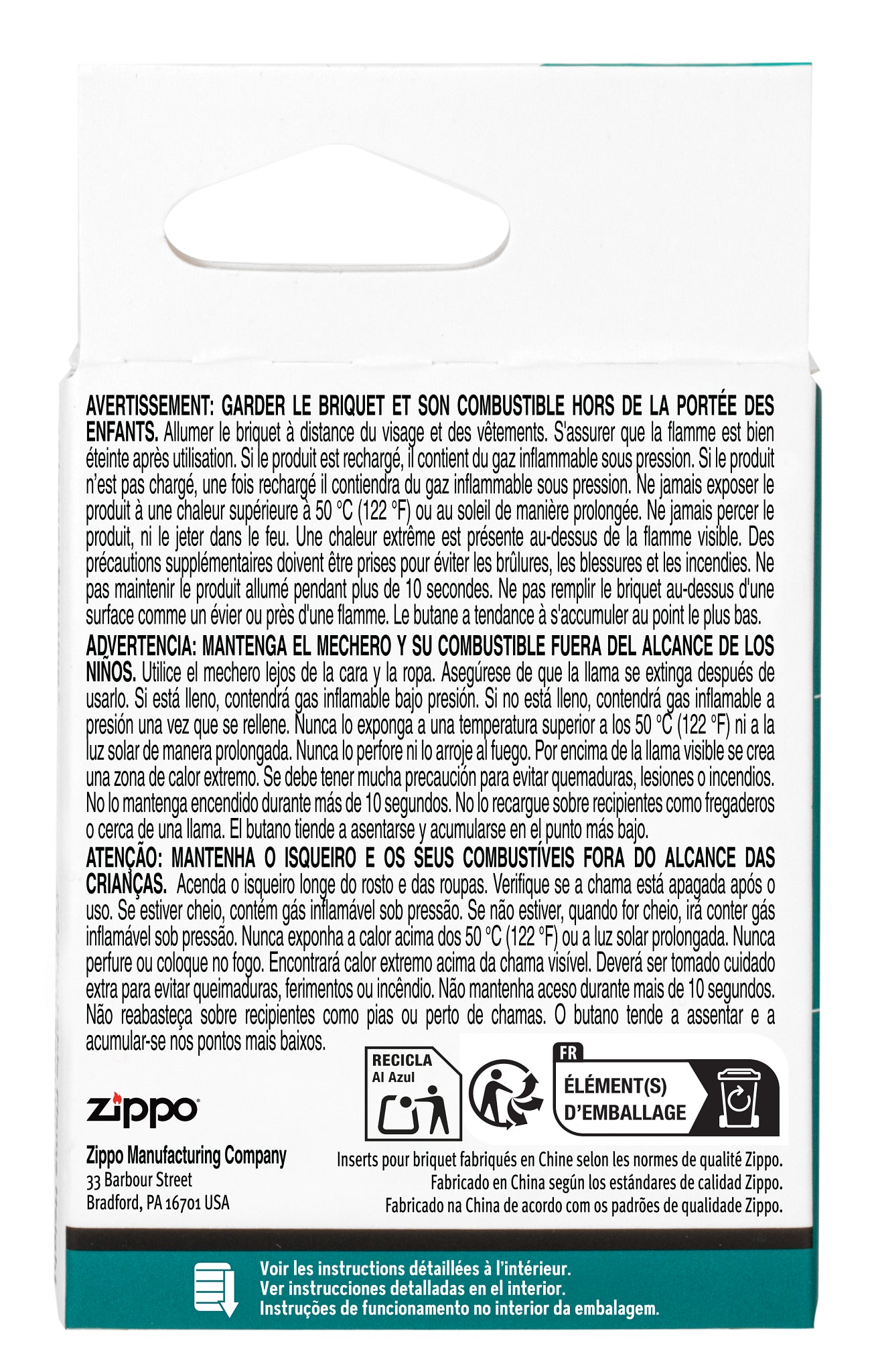 Butane Single Flame Insert BLACK – FR/ES/PT