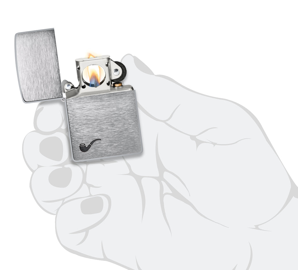 PL ZIPPO 200 PIPE CHROME BRUSHED