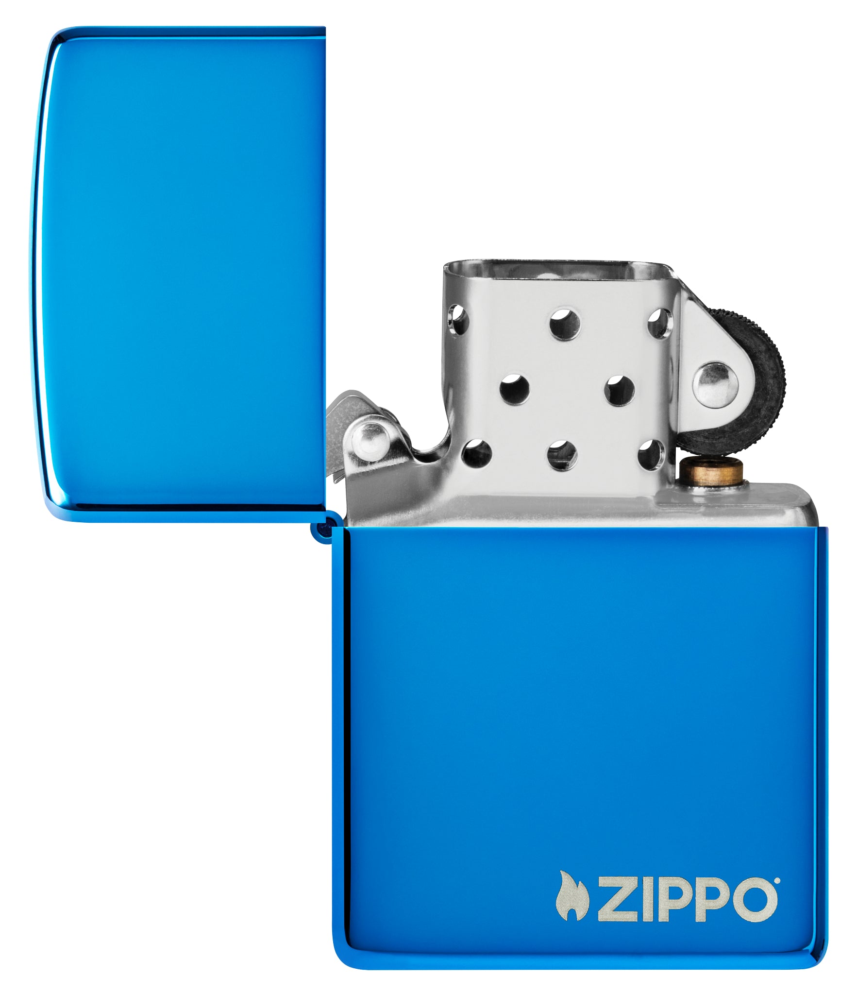 20446ZL High Polish Blue with Zippo Logo