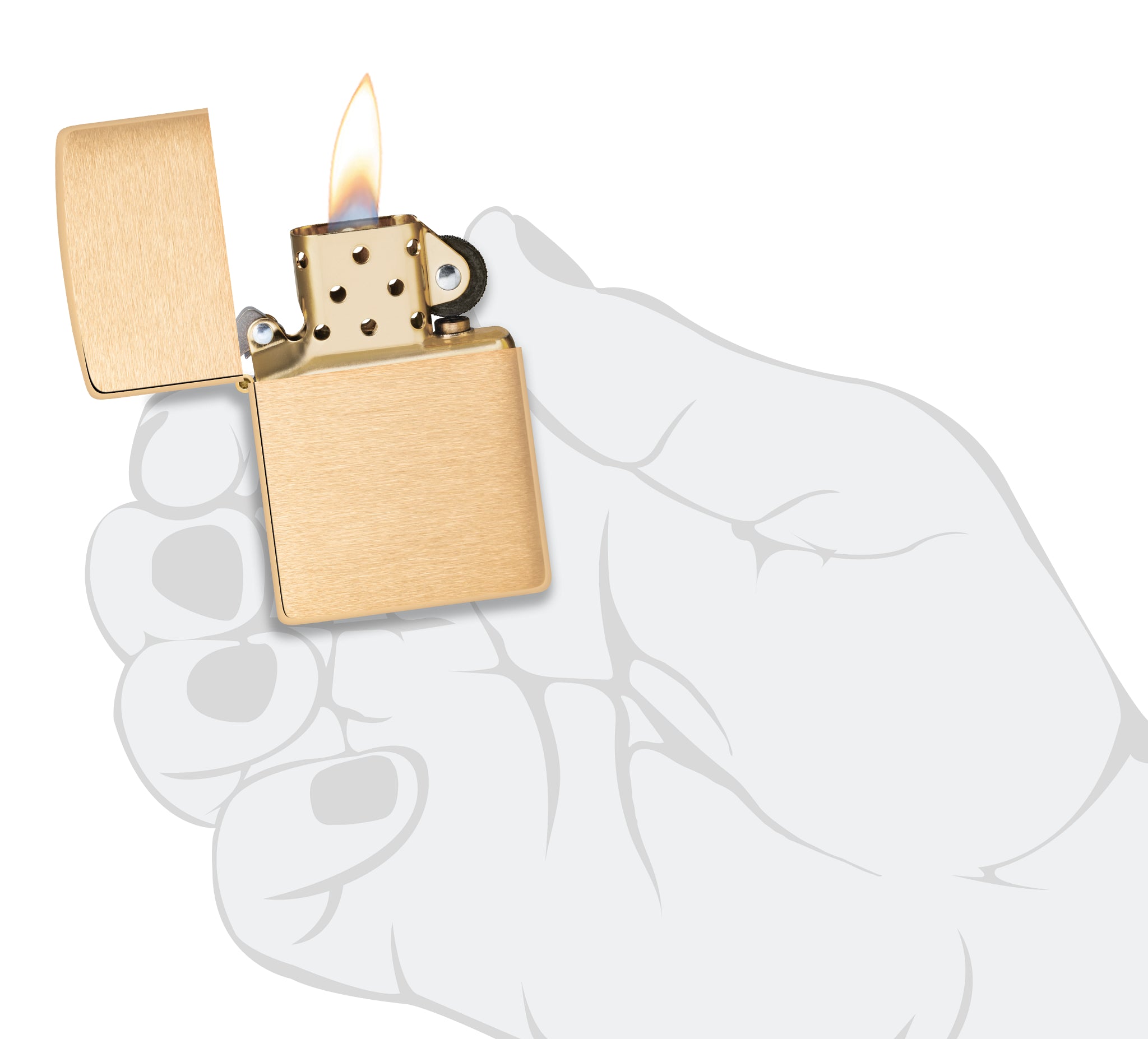 PL ZIPPO 204 B BRASS BRUSHED
