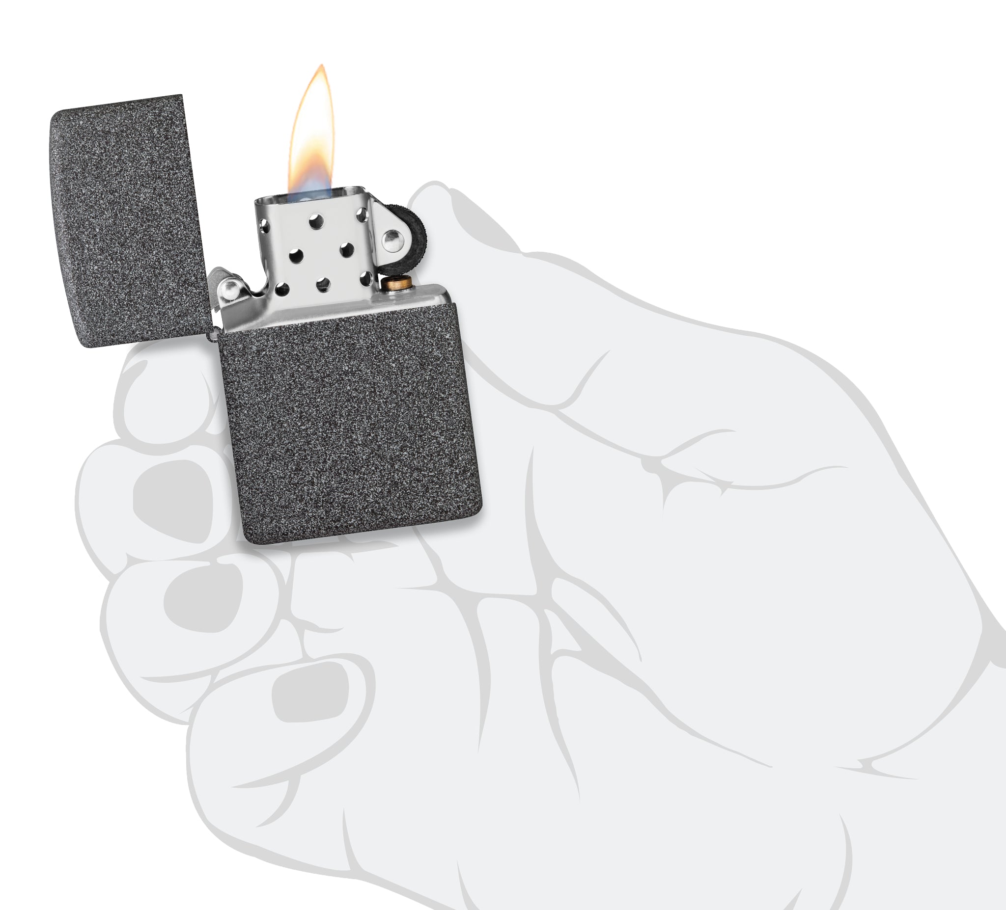 PL ZIPPO 211 REG IRON STONE