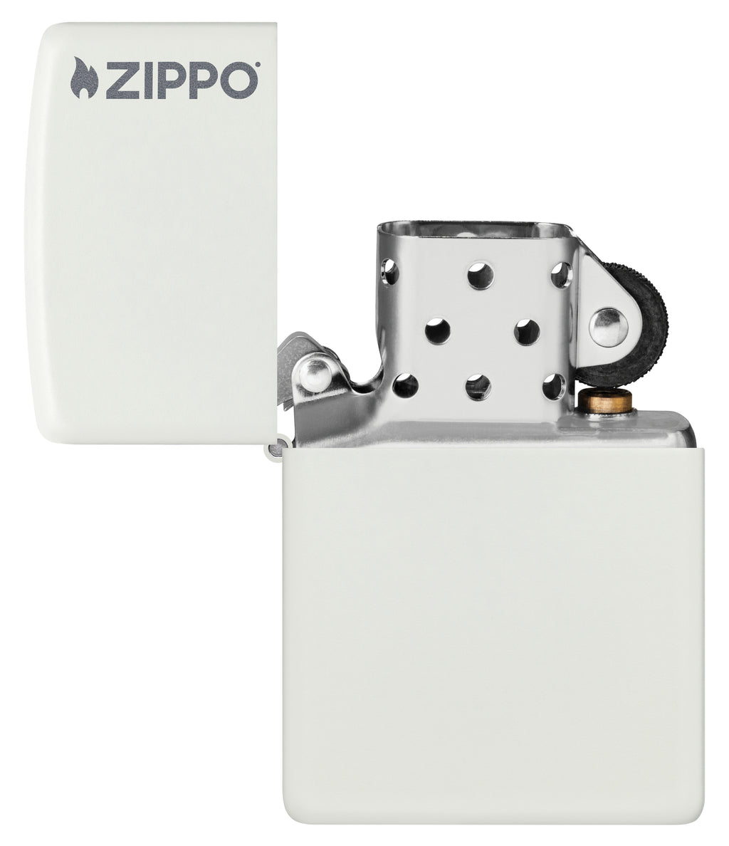 214ZL White Matte with Zippo Logo