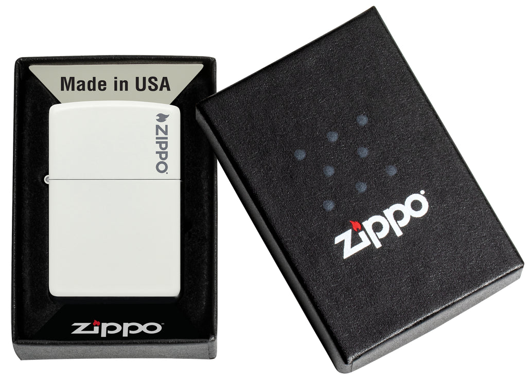 214ZL White Matte with Zippo Logo