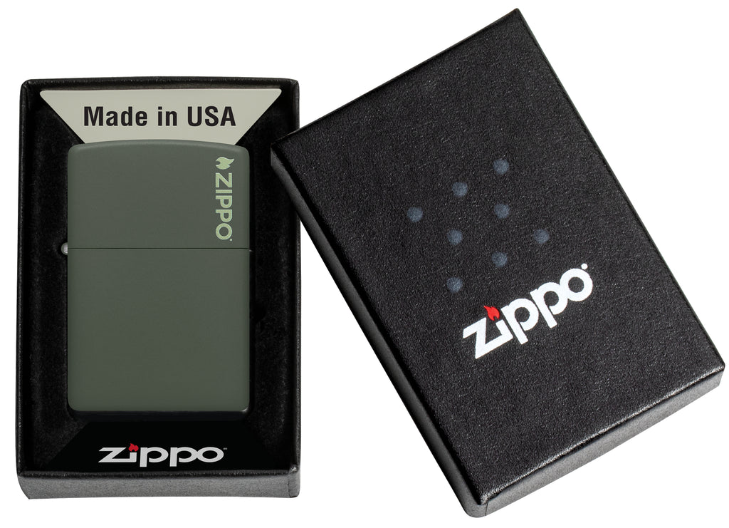 221ZL Green Matte with Zippo Logo