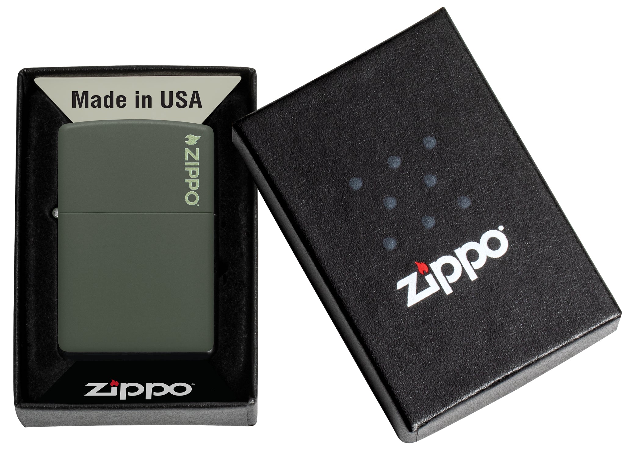 221ZL Green Matte with Zippo Logo