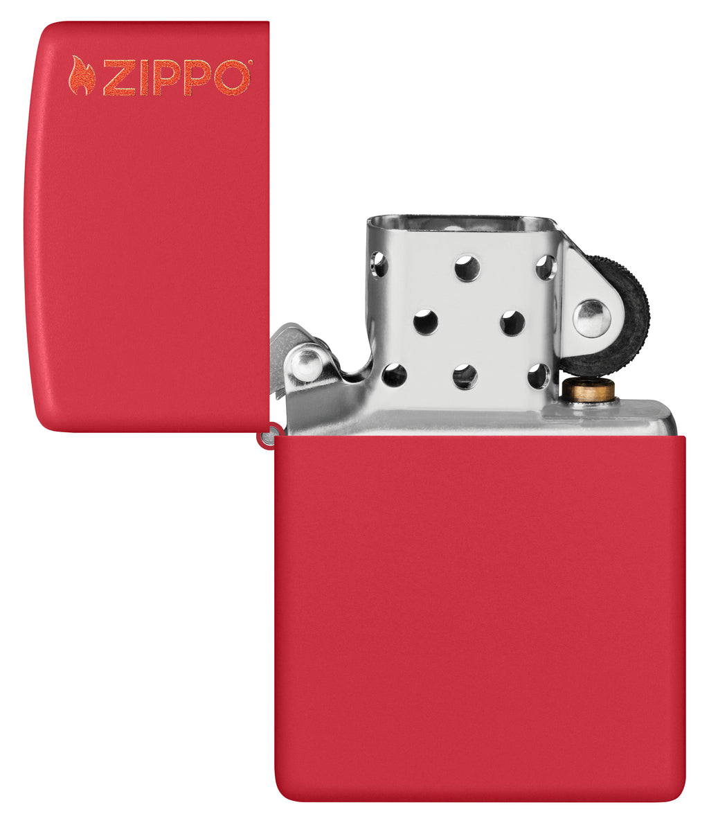 233ZL Red Matte with Zippo Logo