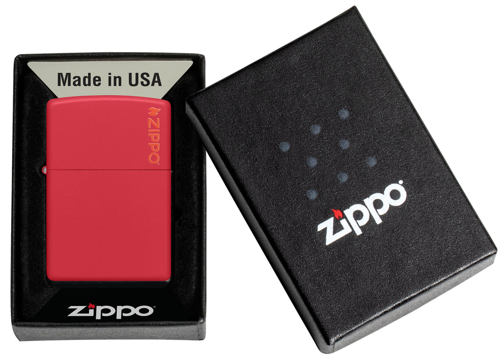 233ZL Red Matte with Zippo Logo