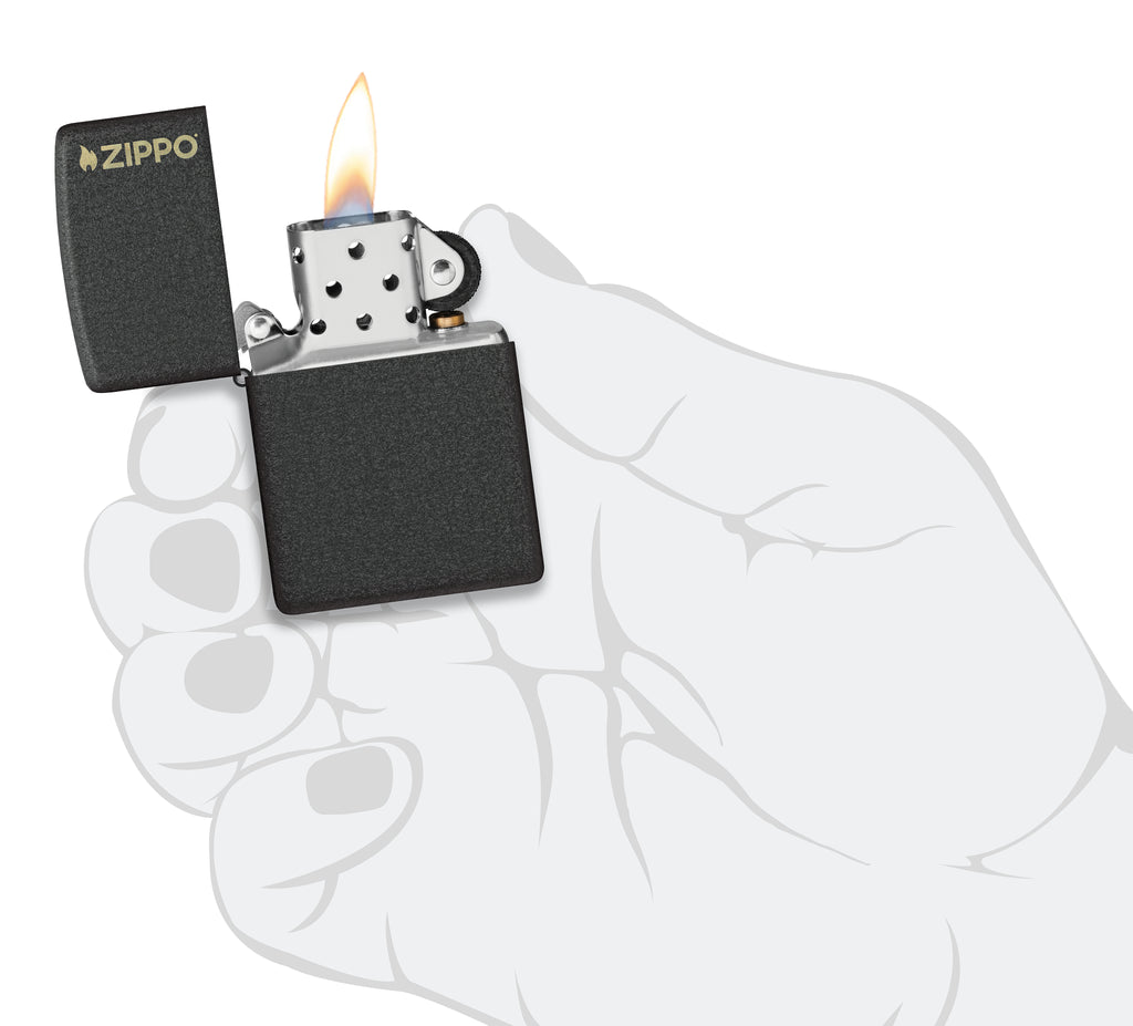 236ZL Black Crackle with Zippo Logo