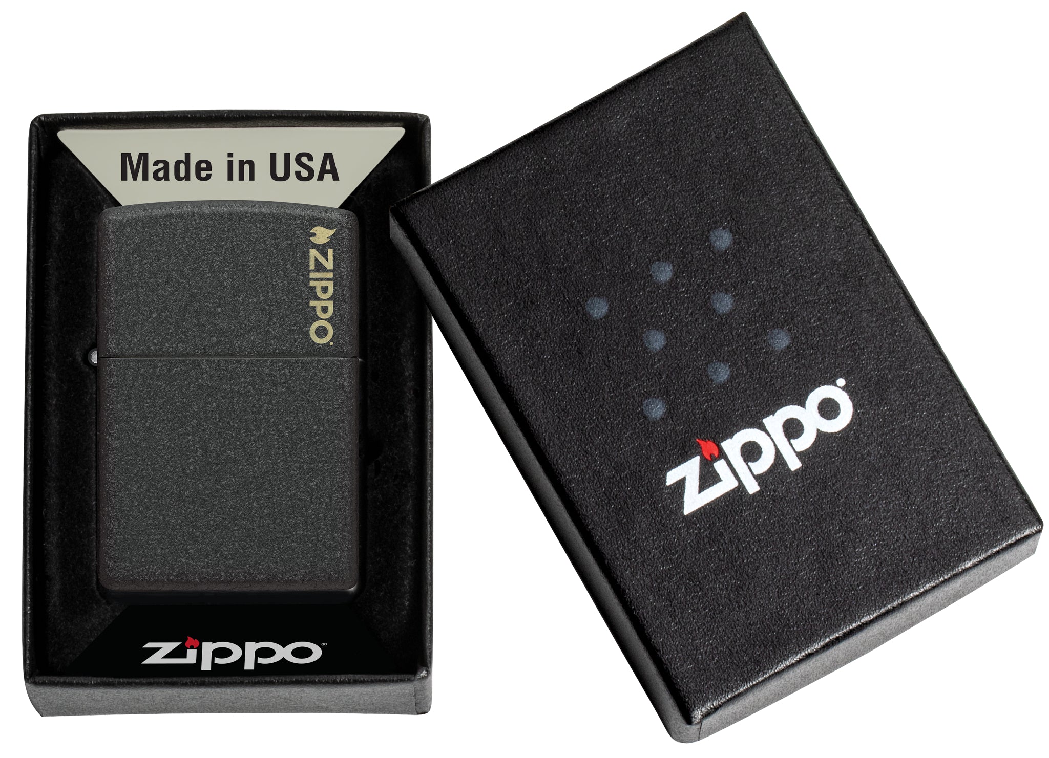 236ZL Black Crackle with Zippo Logo