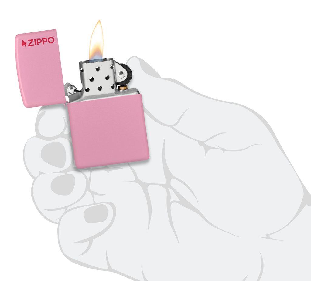 238ZL Pink Matte with Zippo Logo