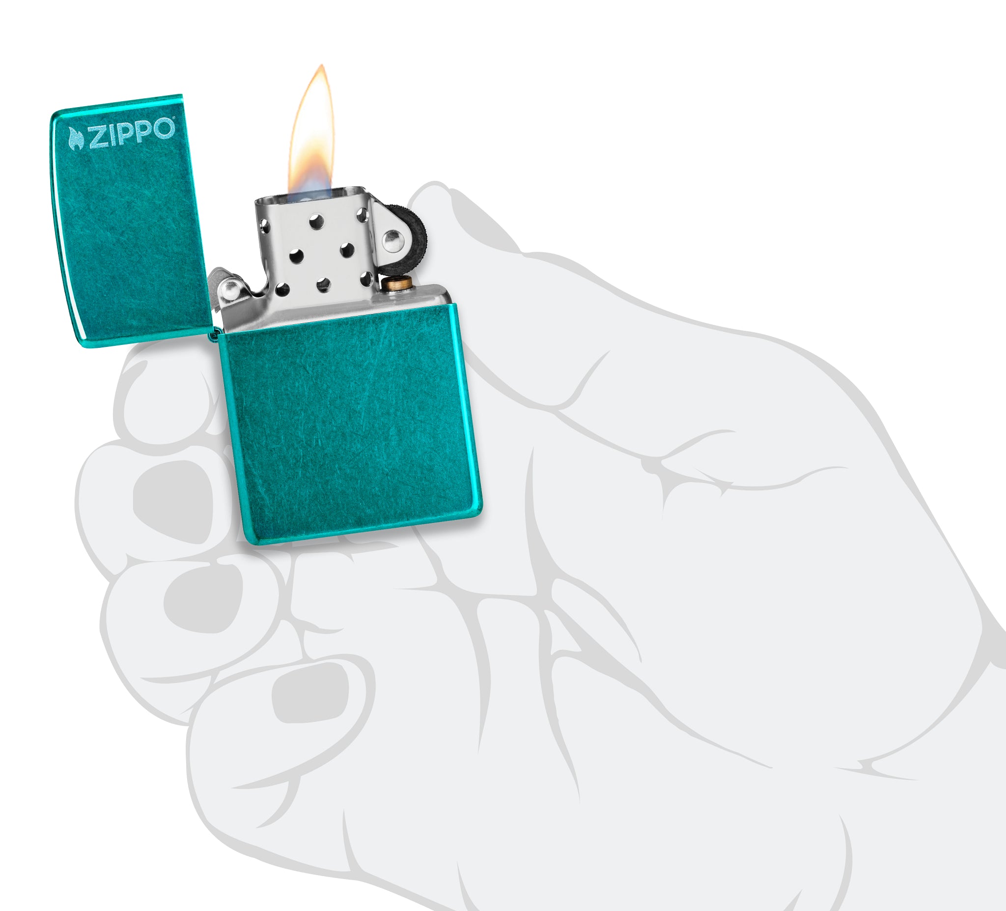 24004ZL Candy Teal with Zippo Logo
