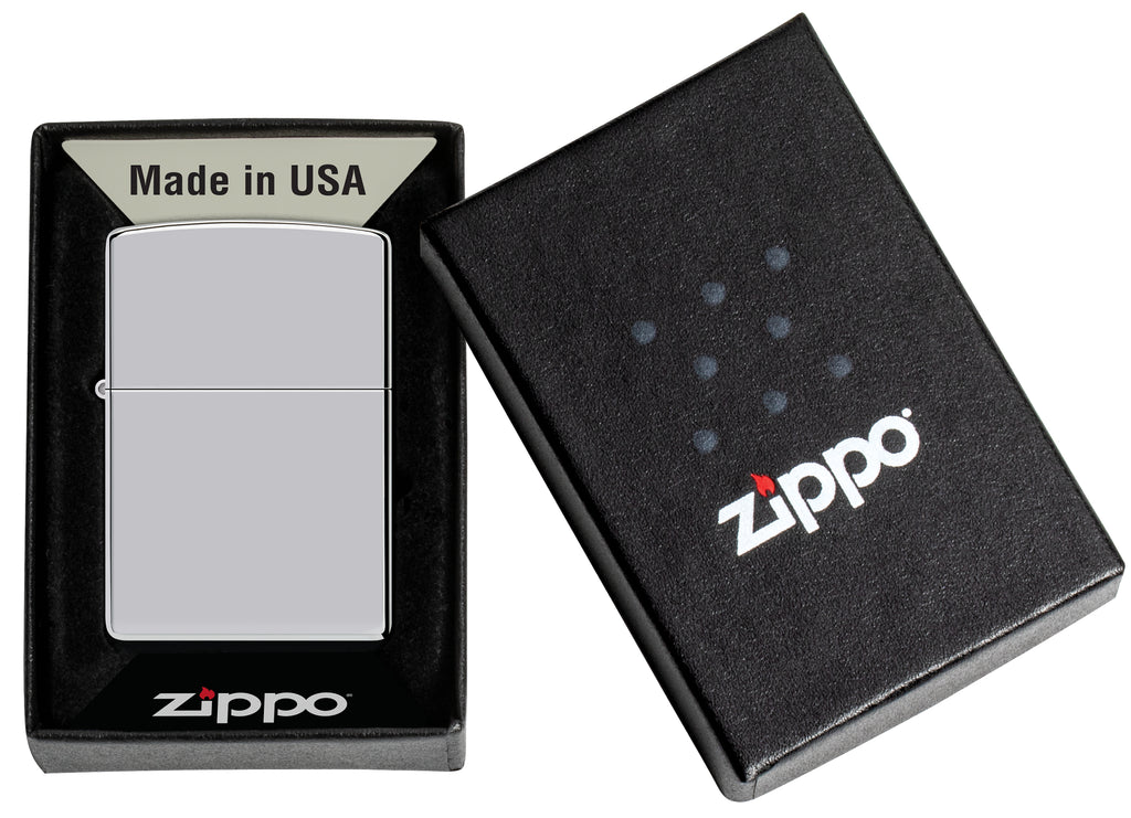 PL ZIPPO 250 CHROME HIGH POLISHED