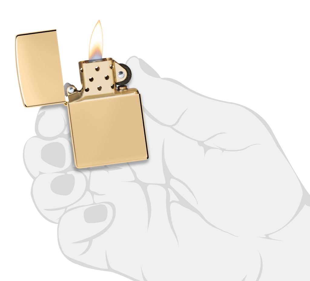 PL ZIPPO 254B BRASS HIGH POLISHED