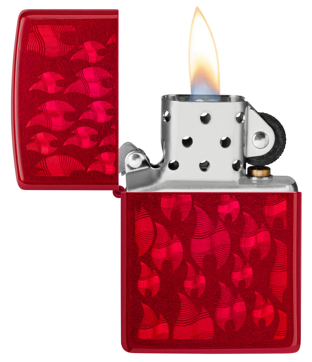 21063 Iced Zippo Flame Design