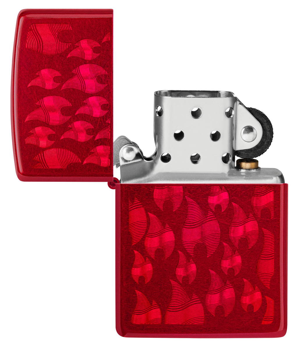 21063 Iced Zippo Flame Design